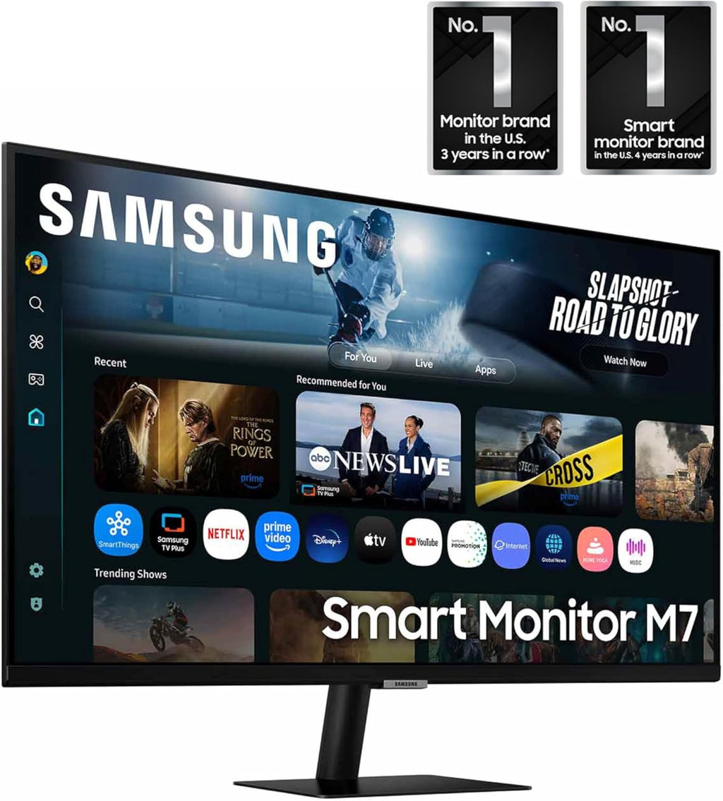 Samsung 32' Smart Monitor M7 (M70F) 4K UHD Display, Samsung Vision AI, Smart TV Apps, Gaming Hub, USB-C, HDMI and USB-A, Black, LS32FM702UNXZA, 2025