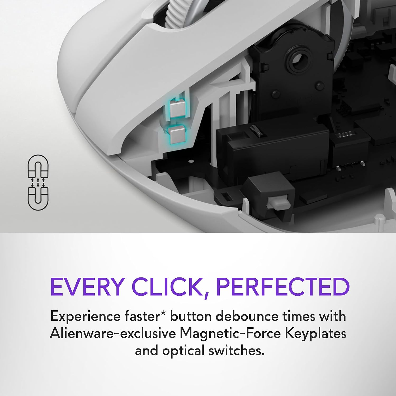 Alienware Pro Wireless Gaming Mouse - 2.4GHz Gaming Wireless/USB Wired Connectivity, Adjustable DPI, Optical Sensor Technology, 6 Programmable Buttons, 650 IPS Sensor Max Speed - Lunar Light