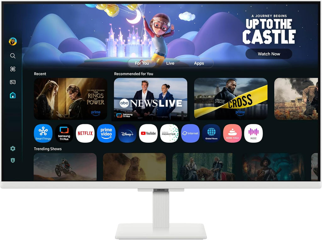 Samsung 32-Inch M5 (M50F) Series FHD Smart Monitor with Streaming TV, Speakers, HDR10, Gaming Hub, Multiple Ports, Workout Tracker, Vision Accessibility Tools, White, LS32FM503ENXZA