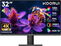 KOORUI 32 inch 4K UHD Computer Monitor, 3840x2160p, Built-in Speakers x2,GTG 3ms, VESA, HDR10, Borderless Design,Adaptive Sync, Wall Mounting HDMI 2.0 x2 E3241A