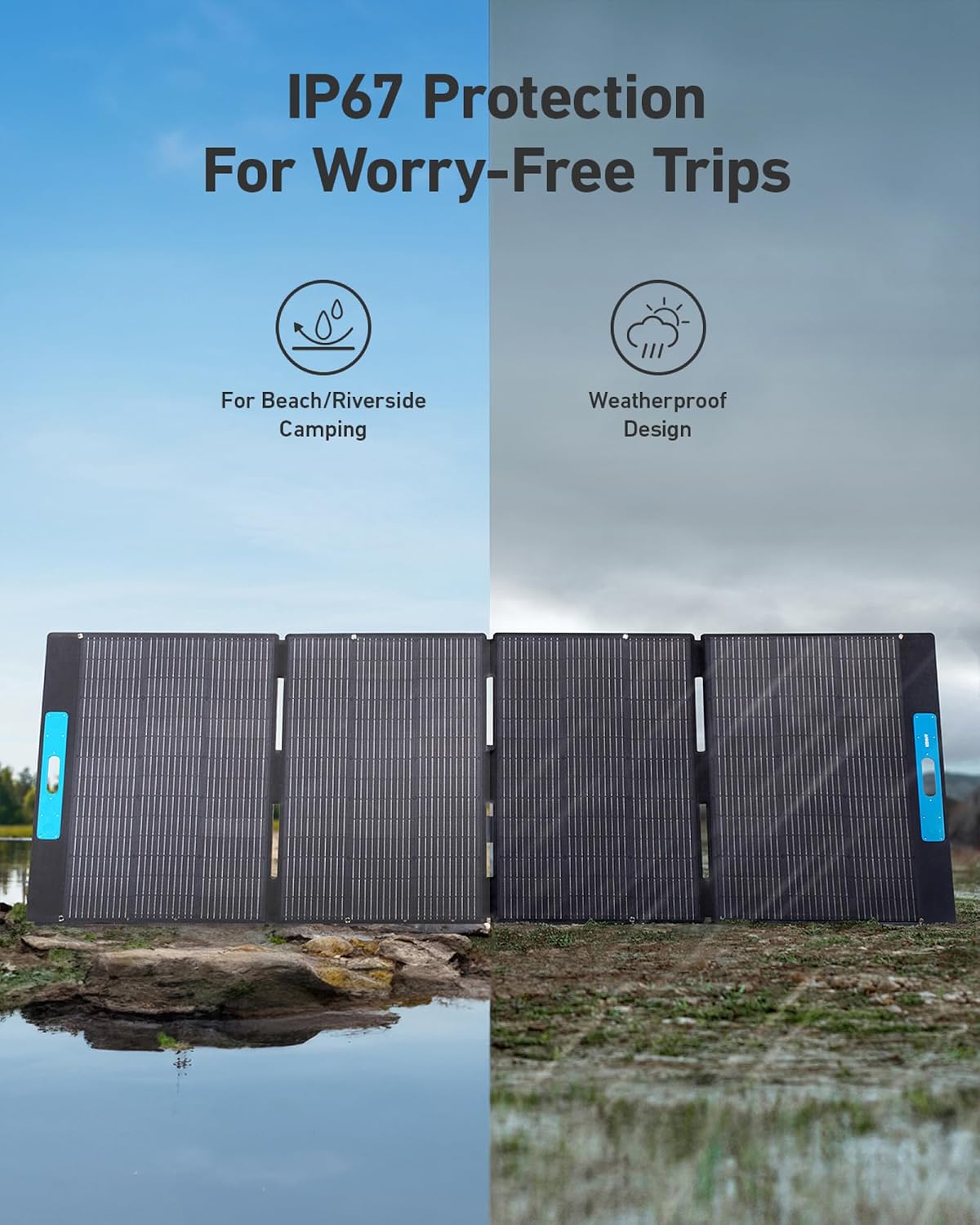 Anker SOLIX F3800 Portable Power Station with 400W Bifacial Solar Panel, 3,840Wh LiFePO4 Battery, 6,000W AC Output (120V / 240V), Solar Generator for Home Use, RV, Emergency Backup, Power Outages
