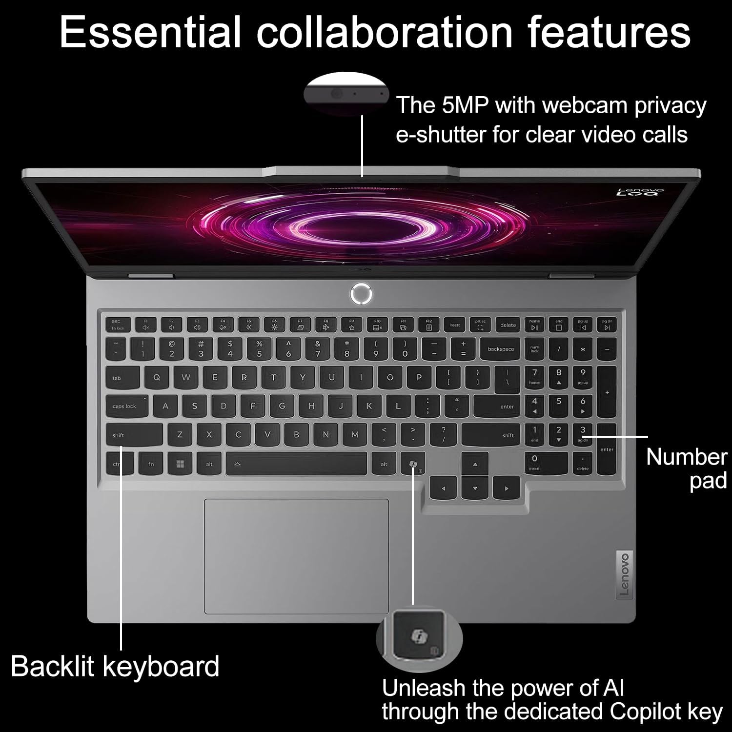 Lenovo LOQ 15 AI Gaming Laptop PC (15.6' FHD G-SYNC 144Hz, NVIDIA RTX 5060 8GB, AMD Ryzen 7 250 (> Intel Ultra 7 155H), 16GB DDR5 RAM, 512GB SSD), Backlit, 5MP Webcam, Wi-Fi 6, Ethernet, Win 11 Home