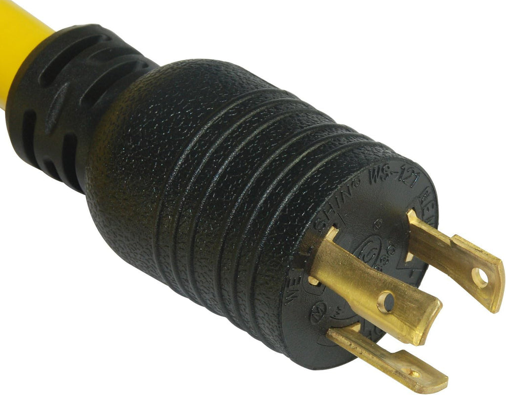 Conntek 20572: 30 Amp L5-30 Locking Style Generator Extension Cord, 50 Feet Yellow