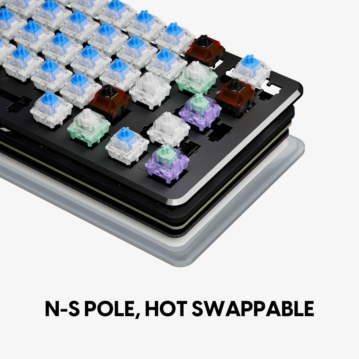 Pulsar PCMK 3 HE 60 Hall Effect Magnetic Gaming Keyboard, Rapid Trigger, Adjustable Actuation Magnetic Switch, 8k Polling, Ultra-Low Latency, RGB Lighting, Hot-Swap, Double Shot PBT Keycaps (White)