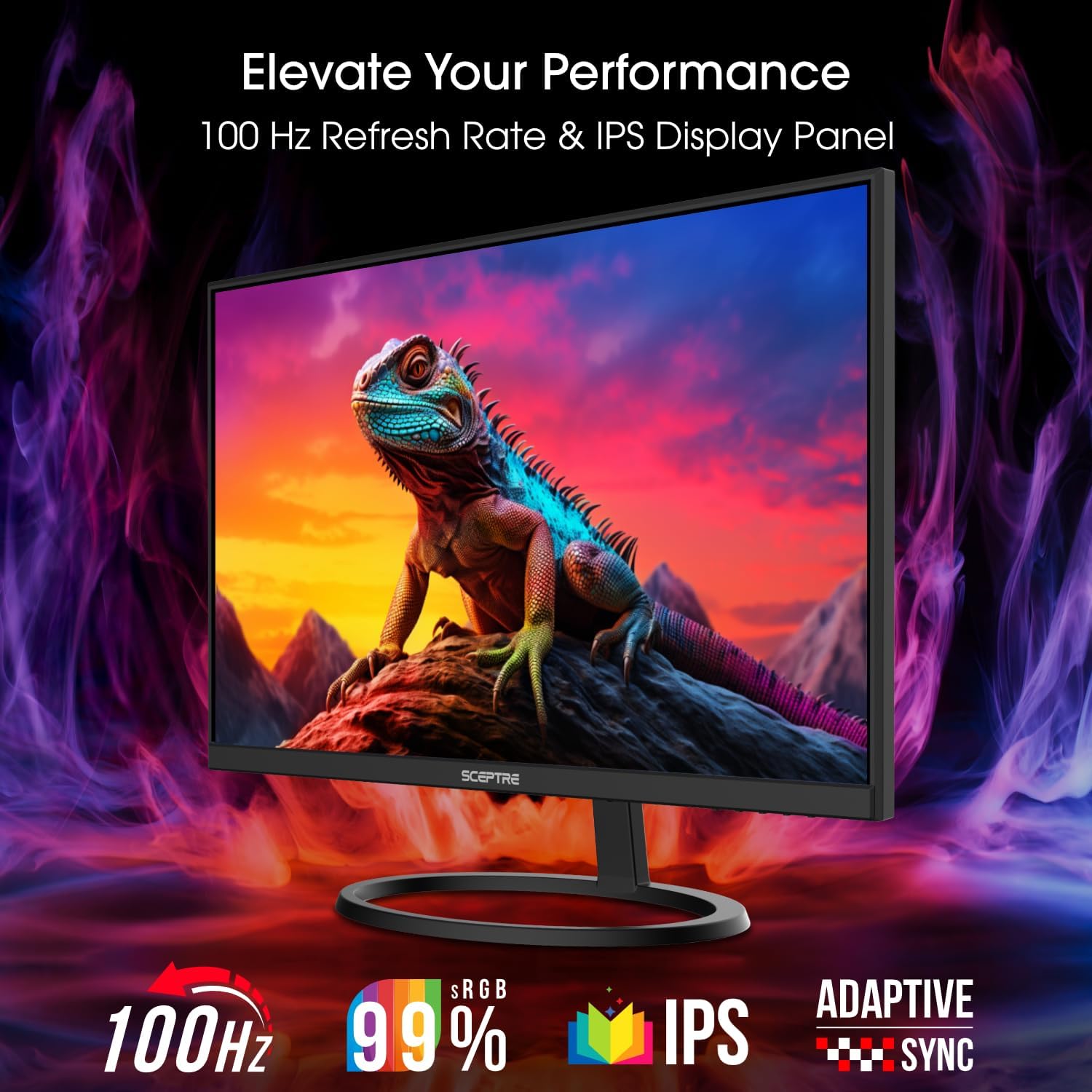 Sceptre 27' IPS 2K Monitor QHD 2560 x 1440 75Hz Edgeless DisplayPort HDMI Build-in Speakers Machine Black