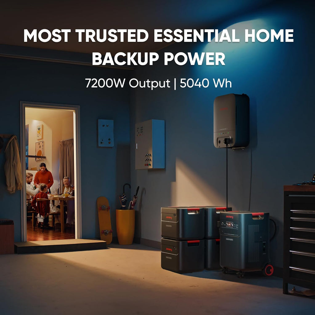 Jackery Solar Generator 5000 Plus Portable Power Station, 5040Wh LiFePO4, 7200W 120V/240V AC Output, Expandable to 60kWh, Essential Home Backup for Power Outages (Solar Panel Optional)