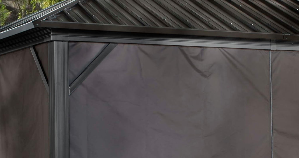 Sojag Accessories Set of 4 10' x 12' Curtains for Genova Outdoor Gazebo - Brown
