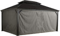 Sojag Accessories Set of 4 12' x 14' Curtains for Monaco/Messina/Mykonos Outdoor Gazebo Models, Grey