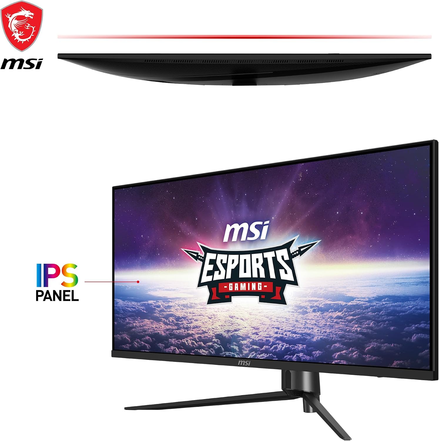 msi MAG 401QR, 40' Gaming Monitor, 3440 x 1440 (UWQHD), IPS, 155Hz, FreeSync Premium, HDR400, HDMI, Displayport, USB C, Tilt, Black