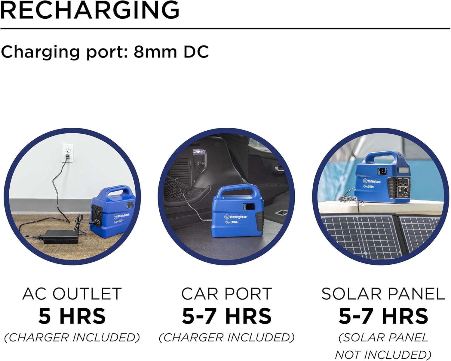 Westinghouse 296Wh 600 Peak Watt Portable Power Station and Solar Generator, Pure Sine Wave AC Outlet, Backup Lithium Battery for Camping, Home, Travel, Indoor/Outdoor Use (Solar Panel Not Included)