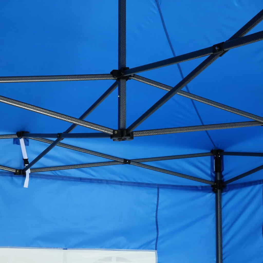 COBIZI 10x10 Pop Up Canopy Tent 10x10 Canopy with 4 Sidewalls Waterproof Heavy Duty Commercial Canopy Tent for Parties Outdoor Garden Gazebo, Carry Bag with Wheel(10x10ft, White)