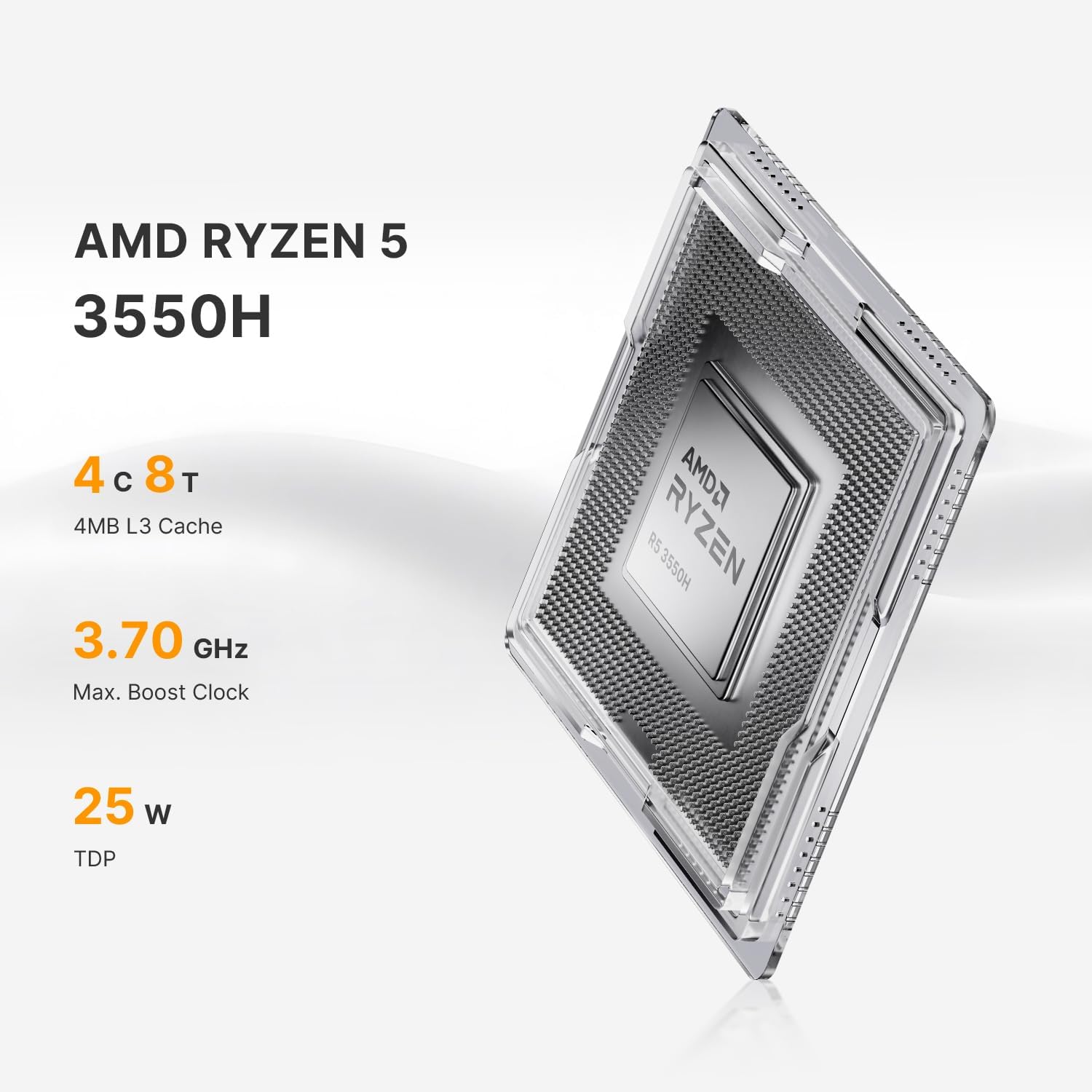C4 Mini PC 11 Pro, Ryzen 5 3550H Mini Desktop Computer (Beat N150/N100/N95) Dual 1000Mbps NIC LAN, 8GB RAM 256GB SSD Micro PC, WiFi 5, BT 5.0, Triple Display, PC for Home Theater, Office