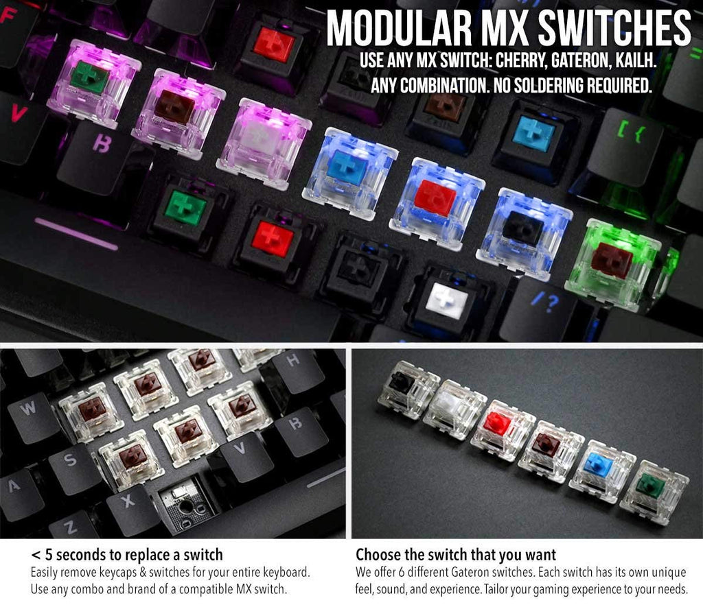 GLORIOUS Custom Gaming Keyboard - GMMK 85% Percent TKL - USB C Wired Mechanical Keyboard - RGB Hot Swappable Switches & Keycaps - Black Metal Top Plate