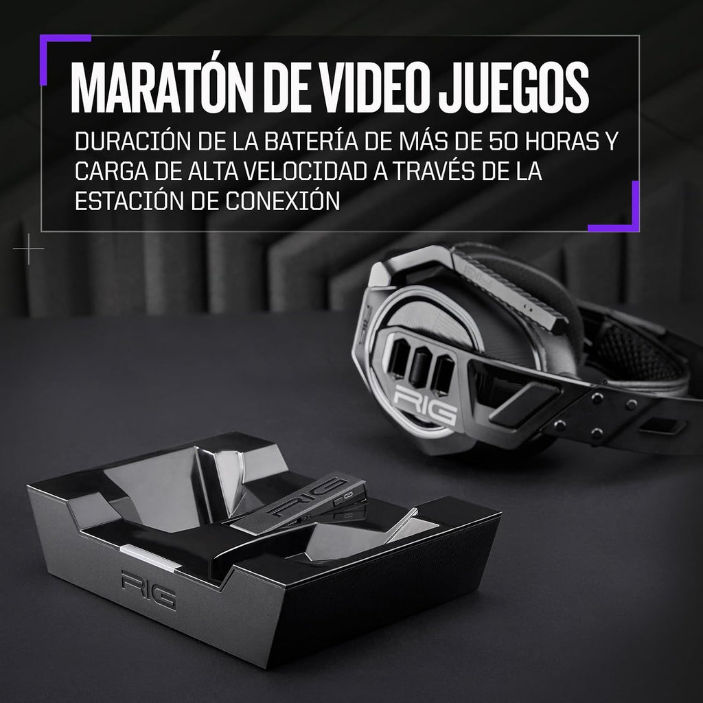 RIG 900 MAX Dual Wireless Gaming Headset with Bluetooth for Xbox, PlayStation, and PC - Multi-Function Charging Base - Up to 60 Hours Battery - Dolby Atmos 3D Audio (Renewed)