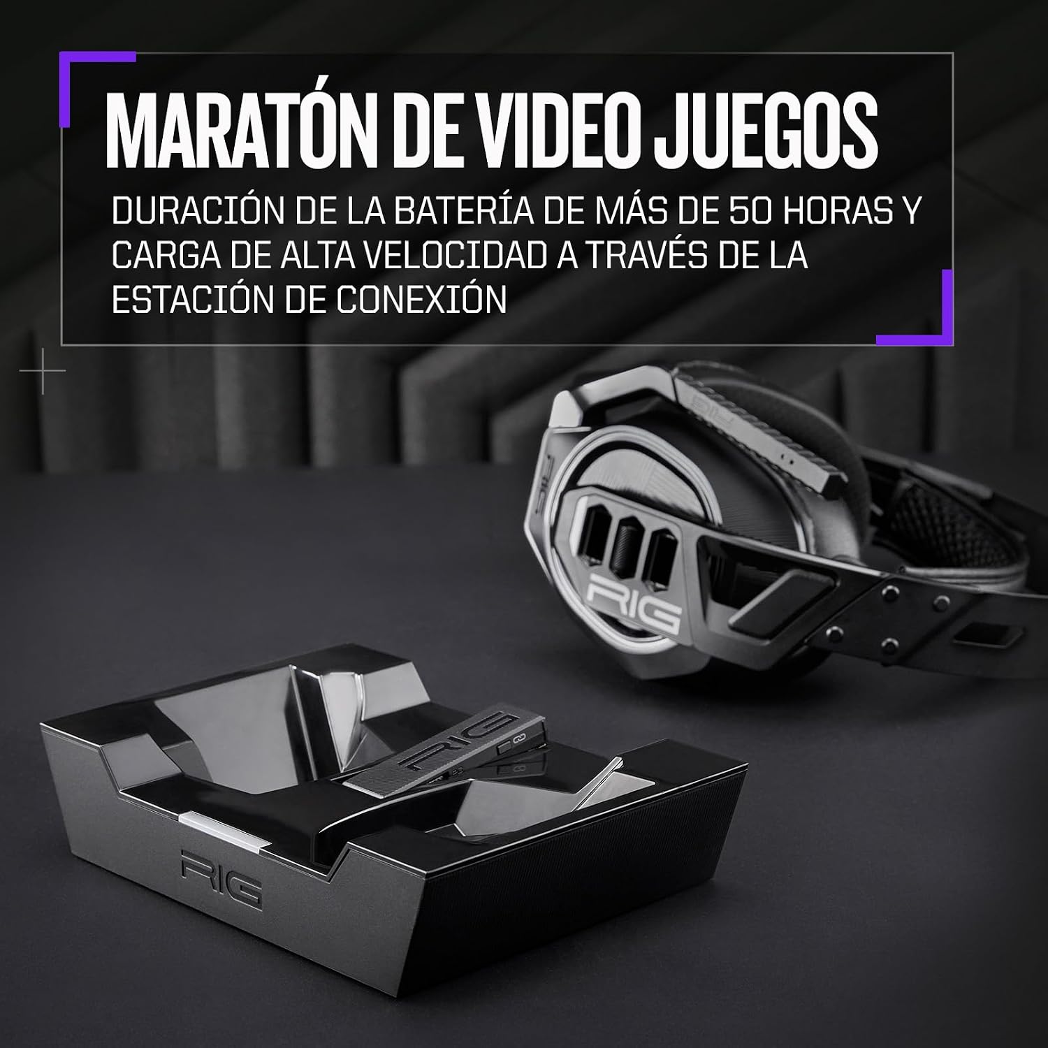 RIG 900 MAX Dual Wireless Gaming Headset with Bluetooth for Xbox, PlayStation, and PC - Multi-Function Charging Base - Up to 60 Hours Battery - Dolby Atmos 3D Audio (Renewed)