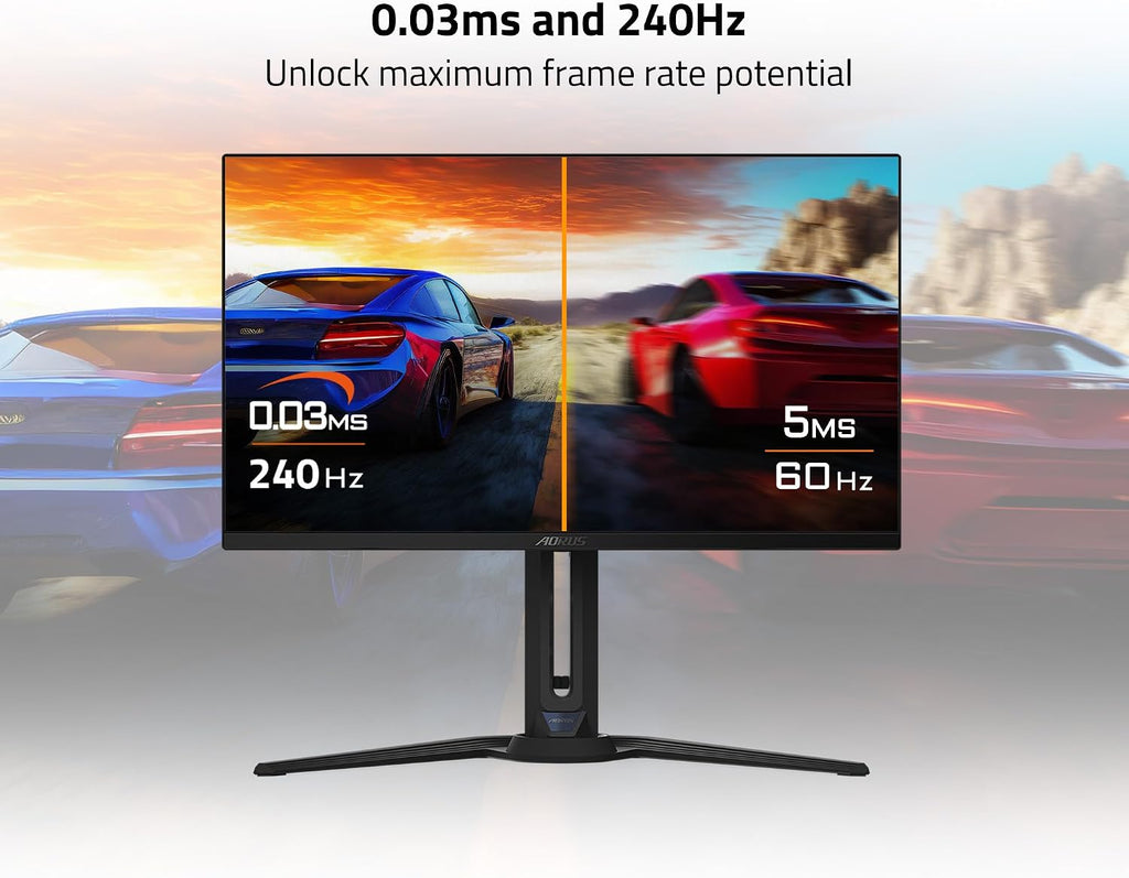GIGABYTE - AORUS FO27Q2 (SA) - 27' QD-OLED Gaming Monitor - QHD 2560x1440-240Hz - 0.03ms GTG - AMD FreeSync Premium Pro - Type C KVM - HDMI, DP, Type C - Height Adjustable - Black