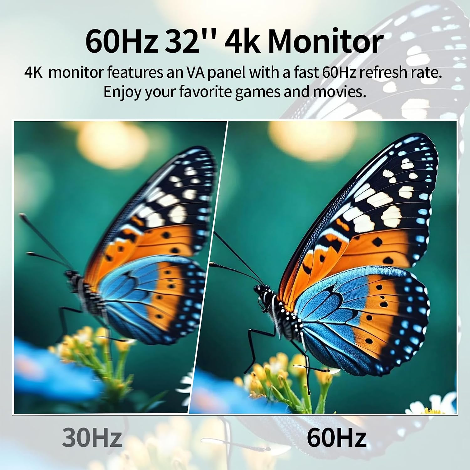 ZZA 32' 4K Curved Gaming Monitor - UHD（3840 * 2160） 60Hz Computer Monitor, Immersive Gaming Experience with Refresh Rate, VA Panel, 3000R and Adptsync Premium | HDR10 | 100% sRGB | 3840x2160