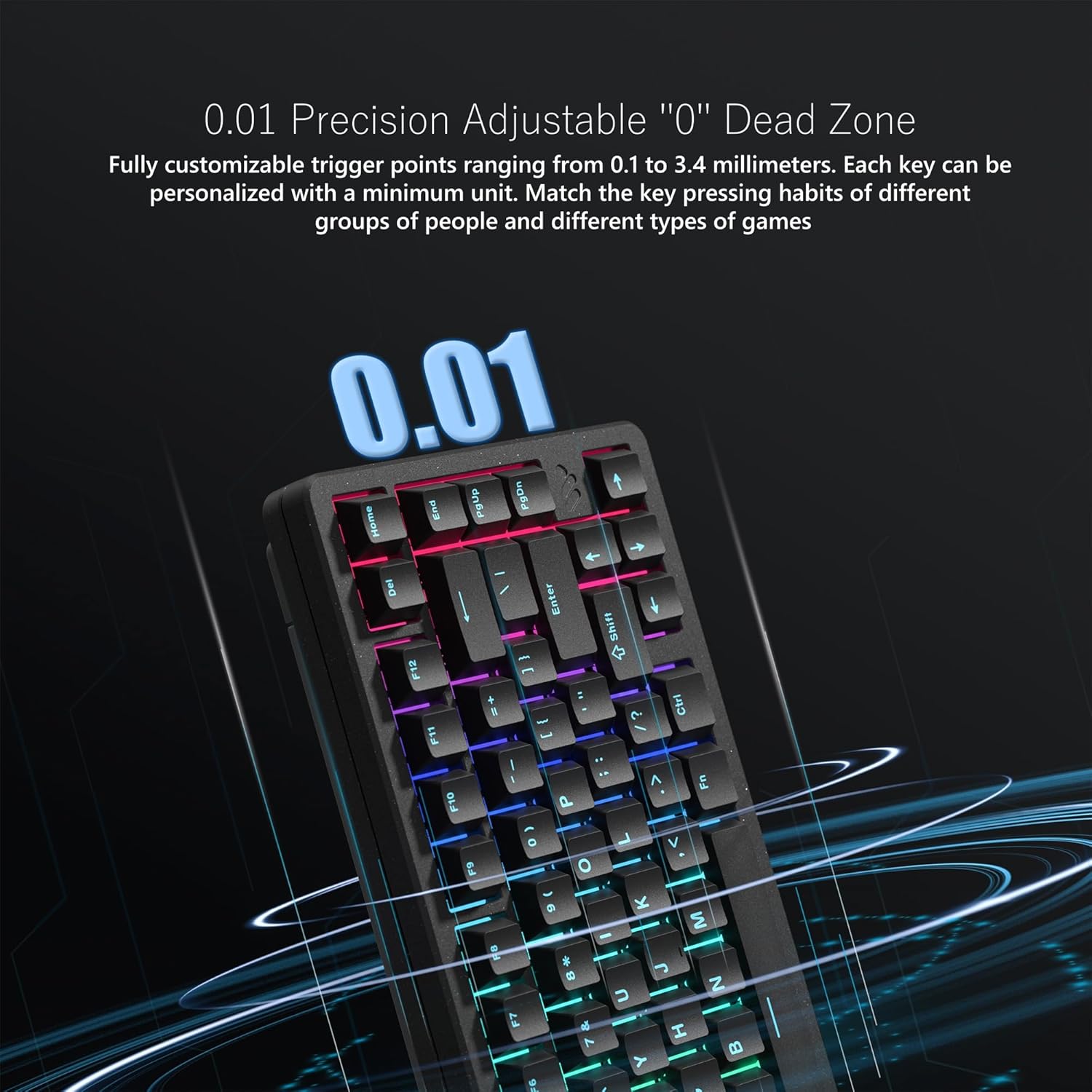 Womier SK75 TMR/HE Keyboard Gaming 75% Hall Effec, Wireless Mechanical Keyboard Rapid Trigger Custom Magnetic Switch Keyboards with 8000 Hz Hot Swap, BT/2.4G/USB-C with Mac Windows Linux (Aluminum)