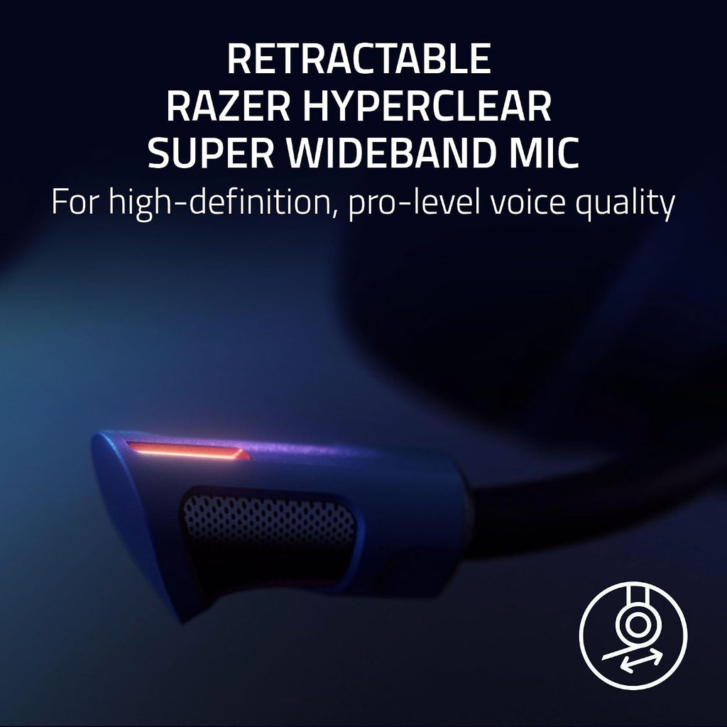 Razer Kraken V4 Pro Wireless Gaming Headset: OLED Control Hub - HD Haptics - 2.4GHz Wireless - Bluetooth - USB - 3.5 mm - Super Wideband Mic -(Renewed)