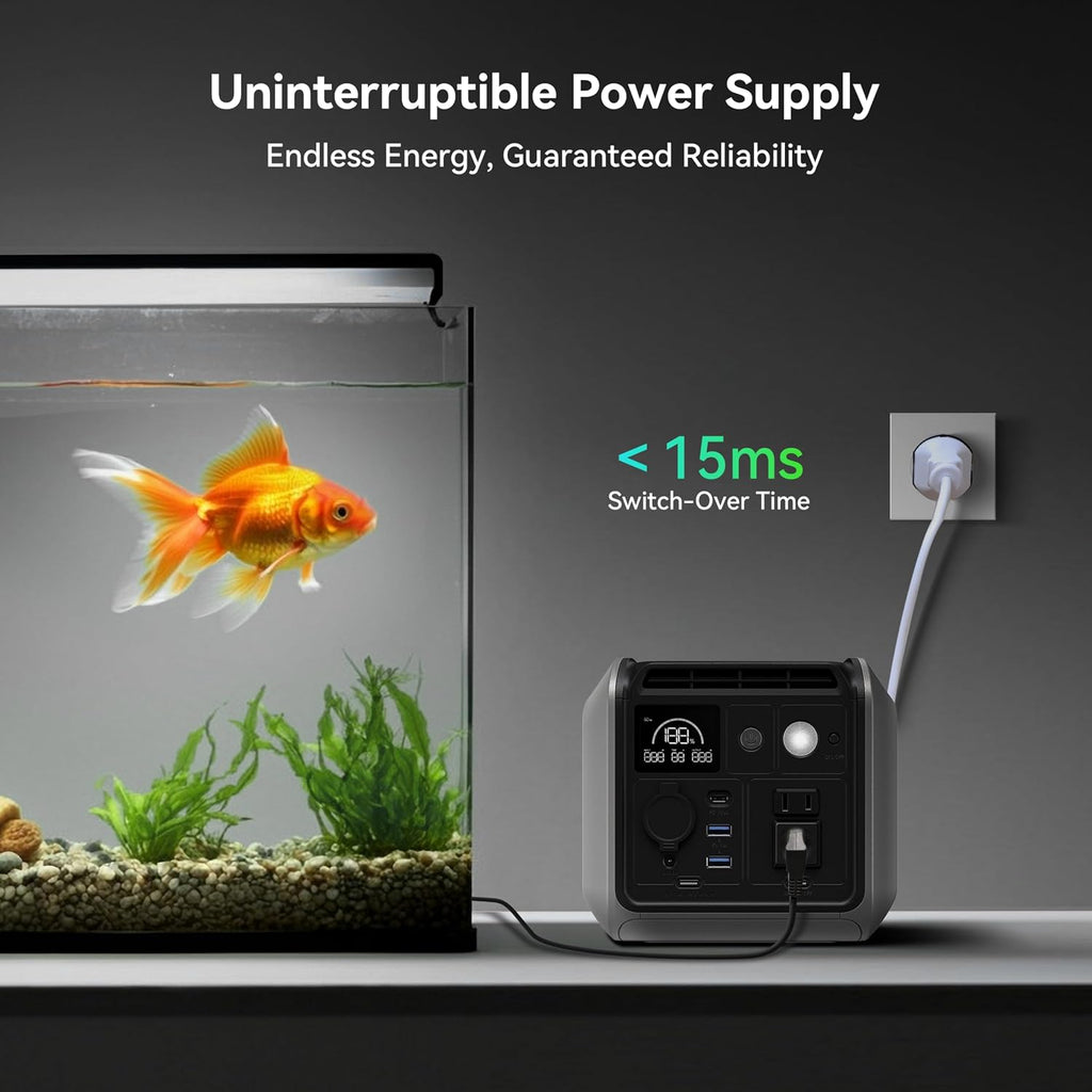 Dabbsson 768Wh Solar Generator with 120W Solar Panel,Portable Power Station,Up to 900W AC Output,1.5X Extended Runtime,Recharge 100% in 1.6 Hrs, 600L Semi-Solid LiFePO4,EPS,100W USB-C,for Camping RV