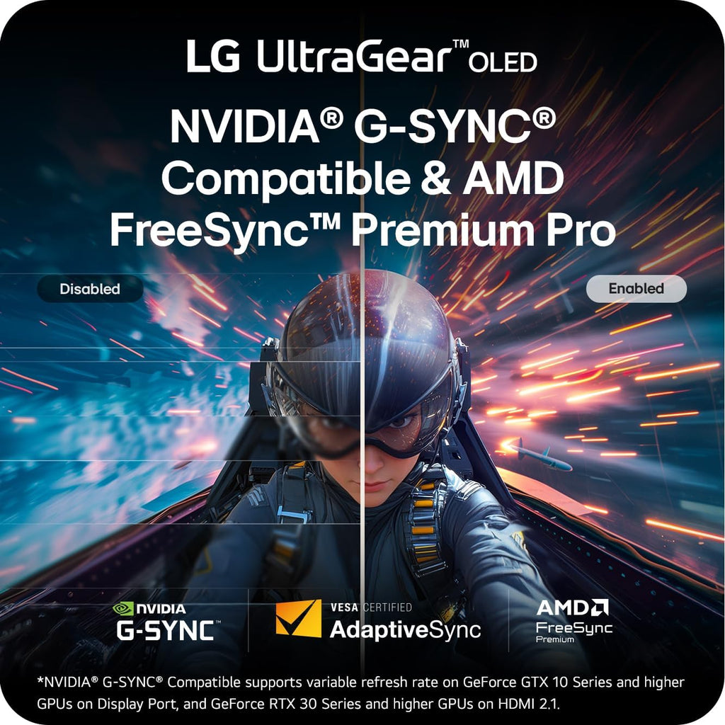 LG 27GX790B-B 27' Ultragear QHD (3440 x 1440) OLED Gaming Monitor, Dual Mode (QHD 540Hz/ HD 720Hz), 0.02ms, TrueBlack 500, NVIDIA G-Sync Compatible, AMD FreeSync Premium Pro, DP 2.1, USB-C, Black