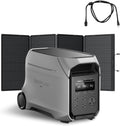 EF ECOFLOW DELTA 3 Ultra Plus Portable Power Station with AC Cable and 400W Solar Panel, 3072Wh LiFePO4 Battery, 3600W (7200W Surge) Output, Expandable to 11kWh, Reliable Home Battery Backup