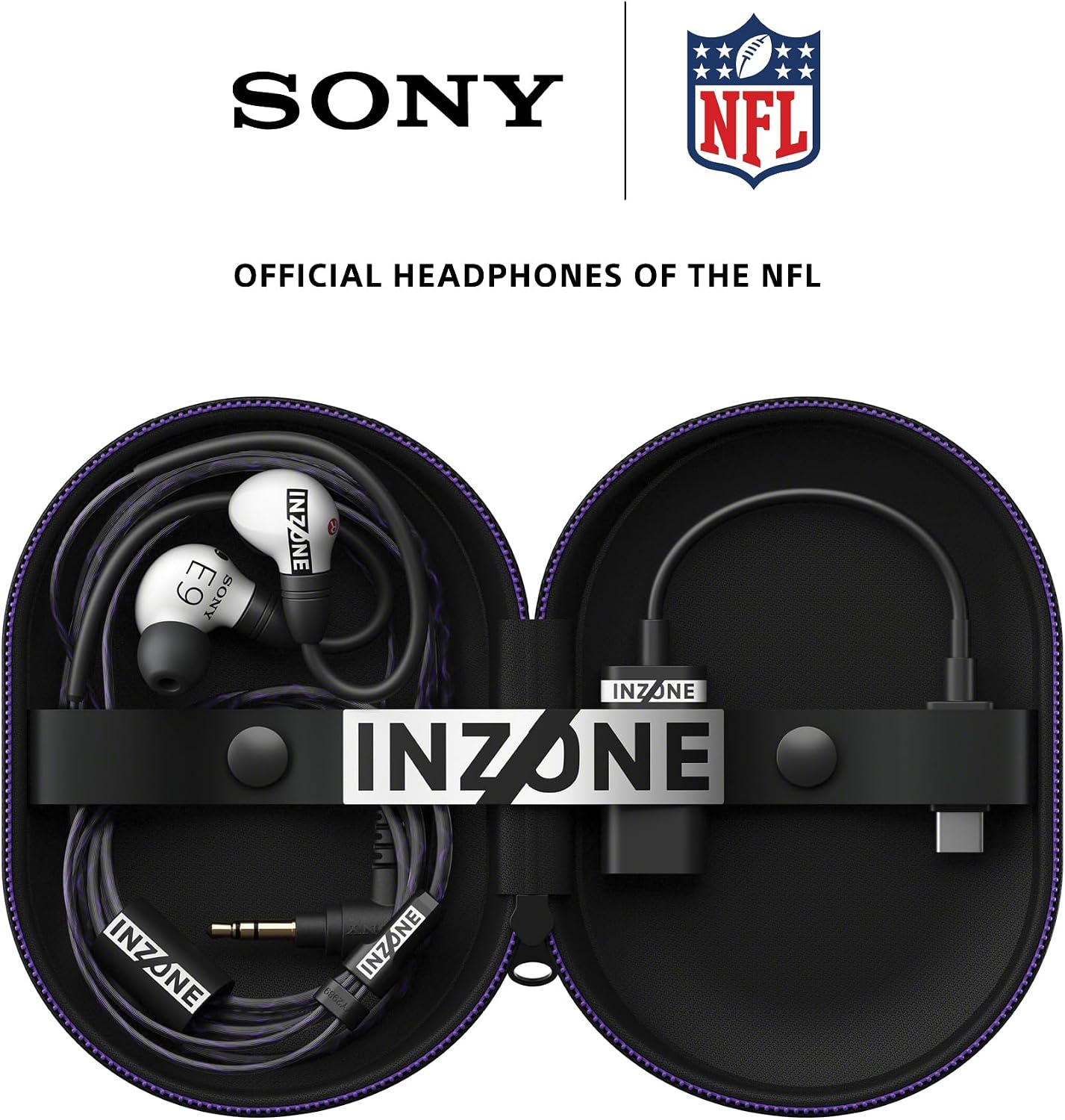 Sony INZONE E9 Wired in-Ear Monitor for Gaming, Tuned for FPS Games, Sound Isolating Earbuds, Comfortable Fit, Low Profile Design, 360 Spatial Sound, Case Included, Developed with Fnatic, White