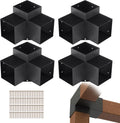 VEVOR Pergola Bracket Kit 6''x6''(Inner Size 5.6x5.6), 4pcs 3-Way Heavy Duty Corner Bracket Woodworks DIY Post Base Kit, Easy Installation Wooden Beams for Gazebos, Patio Pergolas, Log Cabin Outdoor