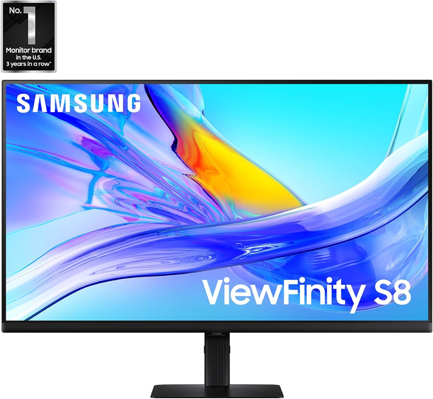 Samsung 37' ViewFinity S8 (S80UD) 4K UHD HDR10 High Resolution Monitor with USB-C and Ergonomic Design, Built-in KVM Switch, Intelligent Eye Care, LS37D800UANXZA, 2025