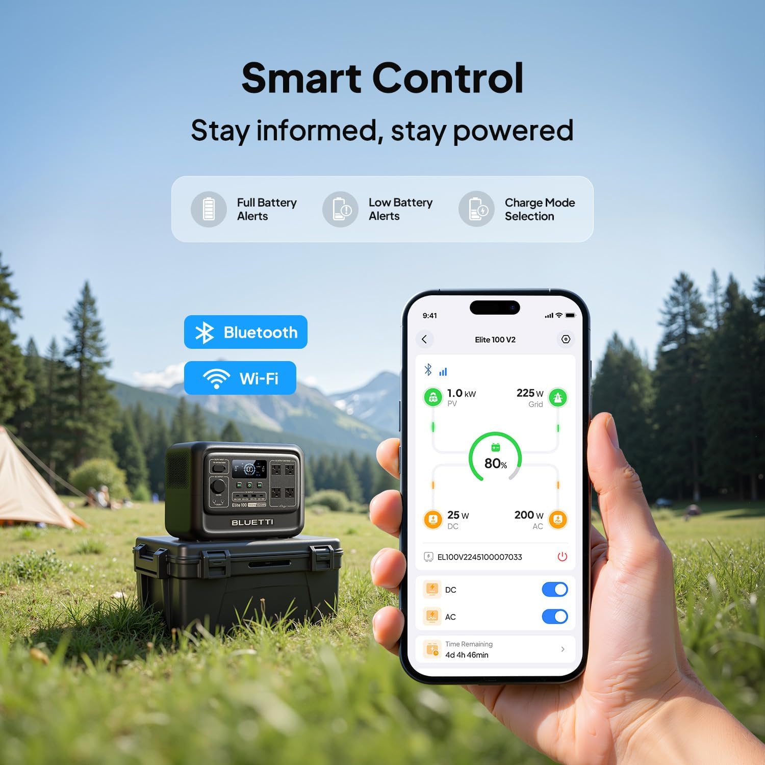 BLUETTI Elite 100 V2 Portable Power Station with Bag (Ship Separately), 1024Wh LFP Battery Backup w/ 4 1800W AC Outlets (3600W Surge), 35% Smaller, Solar Generator for Camping, Outages, and UPS Backup