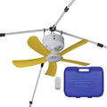 CB305 Large 31' Rechargeable Ceiling Fan for Canopies, Gazebos, Pergolas, Workshops & More. 6-Hour Run Time, Portable with Travel Case, Remote Control (Gold)