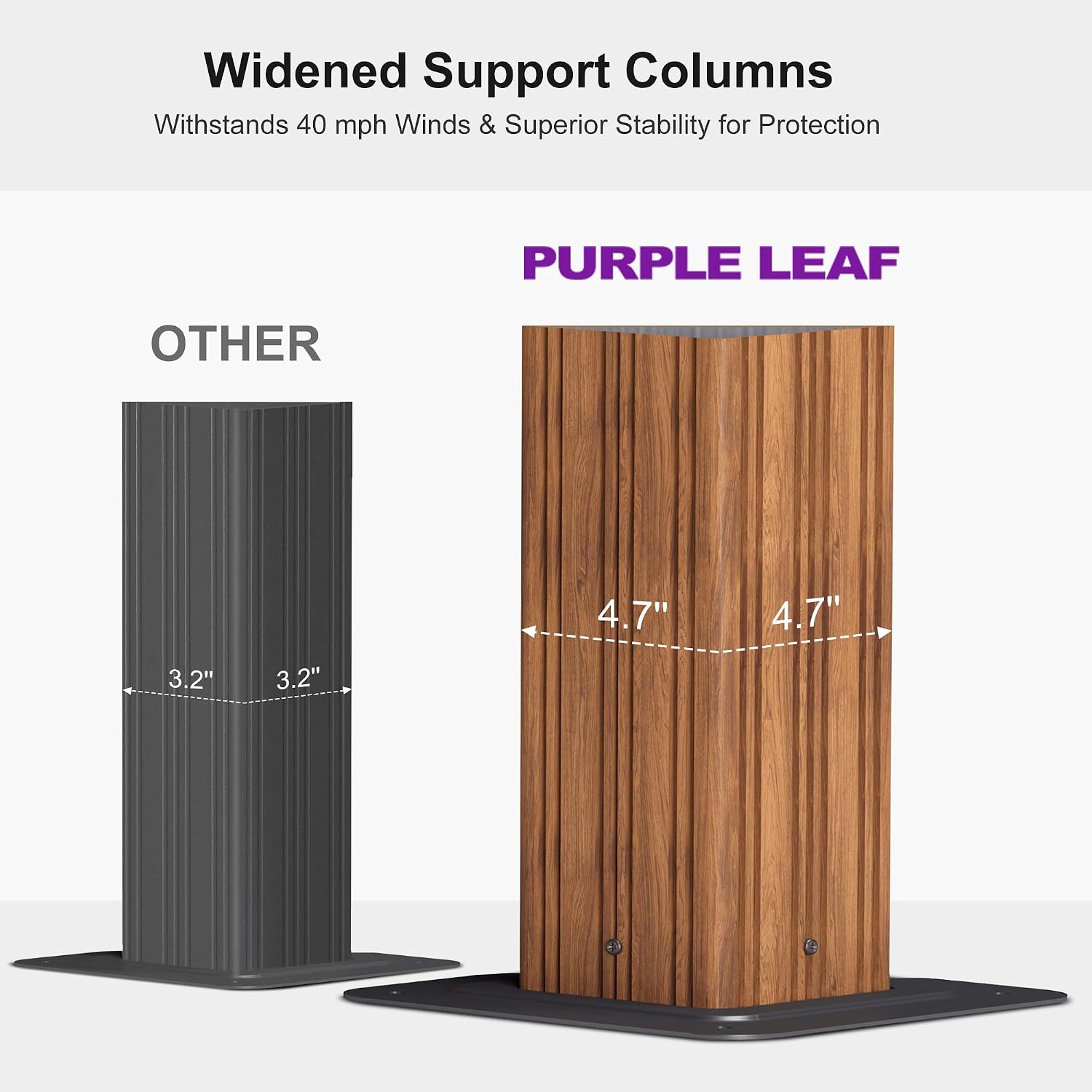 PURPLE LEAF 14' X 16' Outdoor Hardtop Gazebo for Patio Galvanized Steel Double Roof Permanent Canopy Teak Finish Coated Aluminum Frame Pavilion Gazebo with Netting and Lights