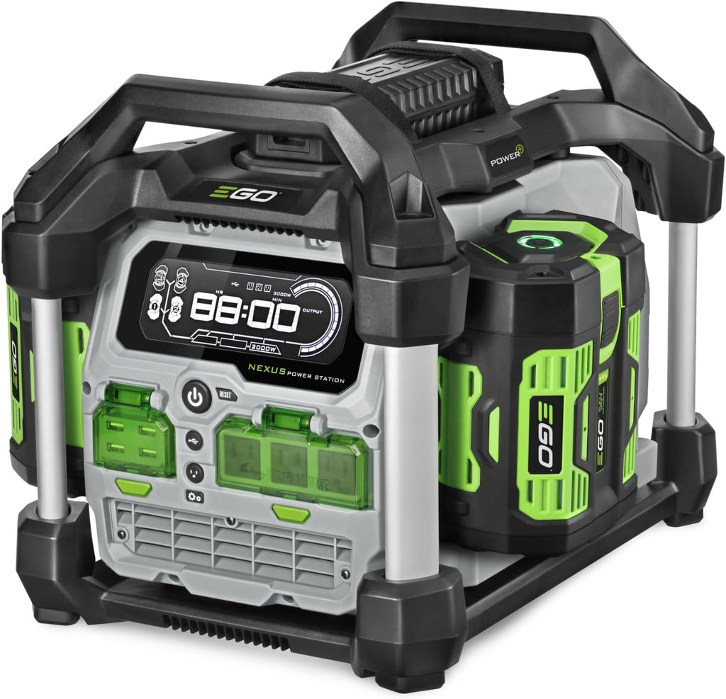 EGO POWER+ Portable Power Station, 3000W, Battery Powered, Inverter Generator for Home and Outdoor, Includes (2) 56V 7.5Ah Batteries and Charger - PST3042