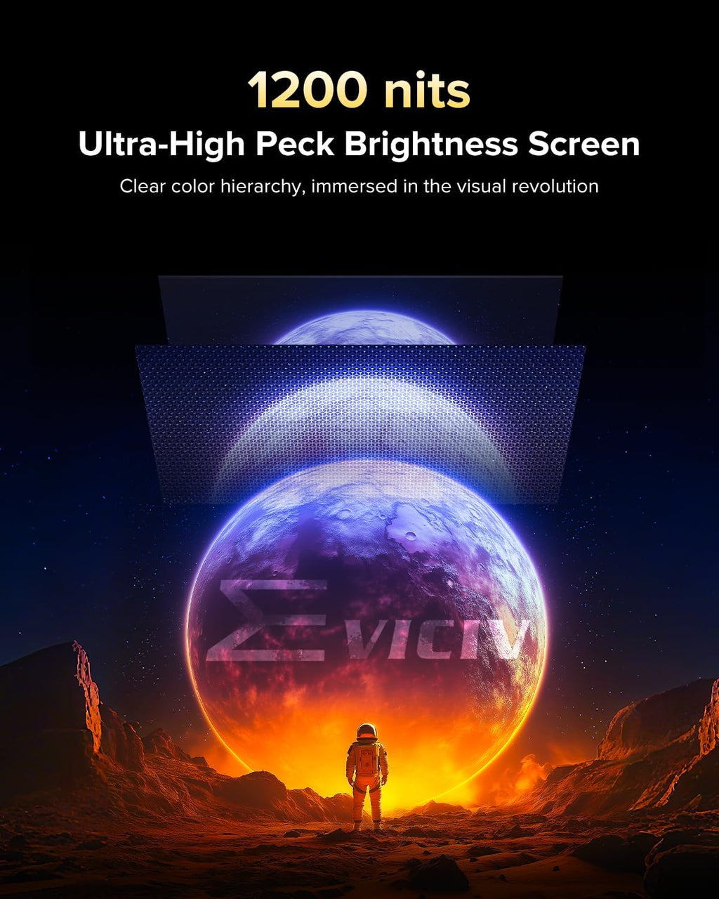 Portable Monitor 4K 1200 Nits, 16' Laptop Monitor, 3840*2400 UHD, 1MS FreeSync, 2000:1 Contrast, USB-C & MINI HDMI, VESA & Smart Case, Travel Second Screen for Computer, Mini PC, Game Consoles
