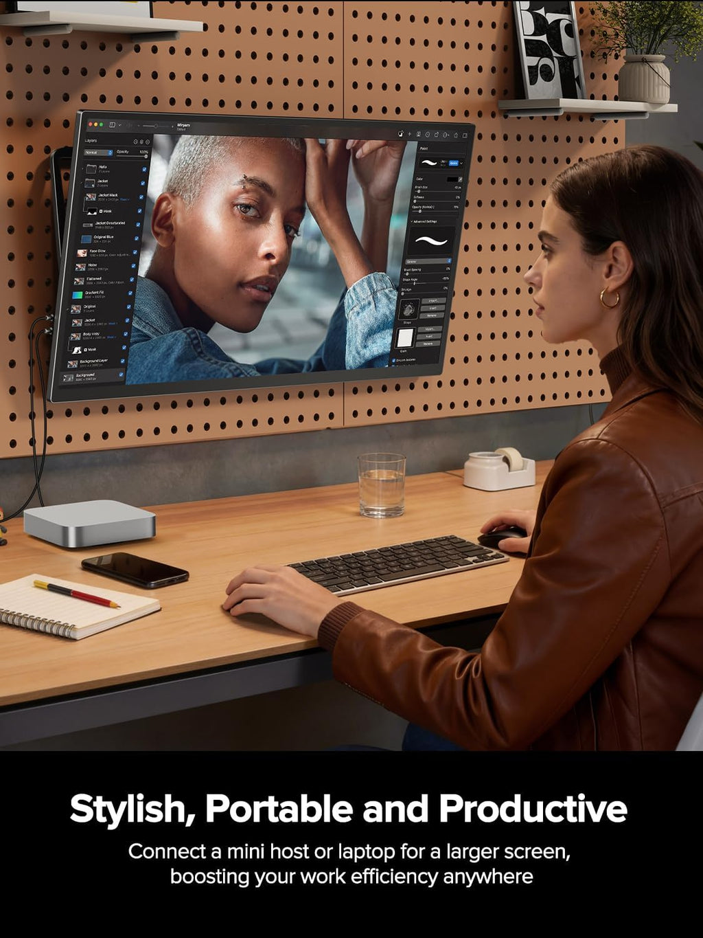 UPERFECT Portable Monitor 27', Dual Mode 4K UHD 144Hz/FHD 288Hz Gaming Monitor, 0.1ms FreeSync, 600 Nits, 125% sRGB, USB-C & HDMI 2.1 & DP 1.4, Large Second Screen for Laptop, Computer, Game Consoles