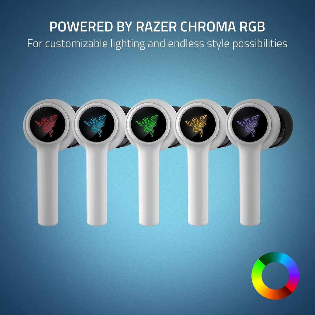 Razer Hammerhead HyperSpeed Wireless Multi-Platform Gaming Earbuds for PlayStation 5 / PS5, PC, Mobile: ANC - Noise Cancelling Mic - Bluetooth 5.2 - RGB Chroma - 30 Hr Battery