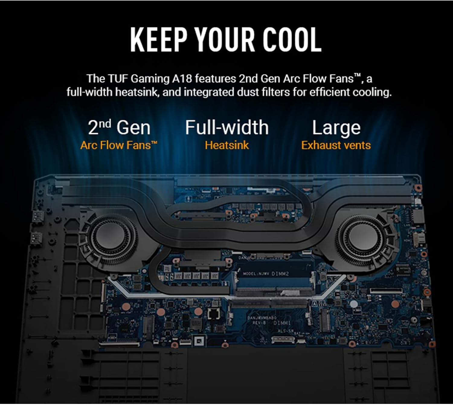 ASUS TUF Gaming Laptop A18 inch - AMD Ryzen 7 260 Beat i9-13905H - 32GB RAM| 2TB SSD -NVIDIA RTX 5060-18' WUXGA Display 144Hz - RGB Backlit Keyboard - USB Type-C - FHD Camera - HDMI Cable