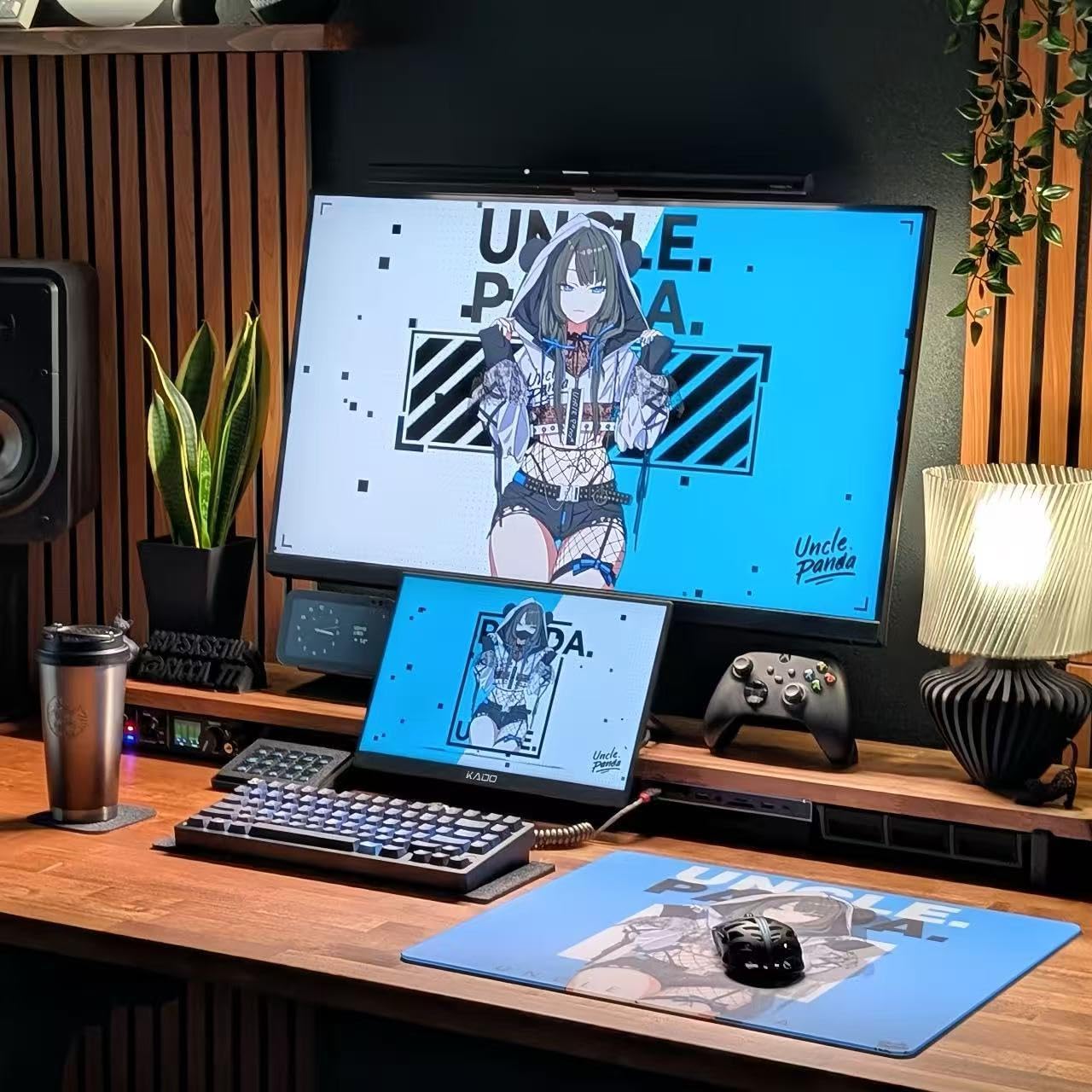 Kado Dual Portable Monitor Setup - 2-Pack 15.6' 1080p IPS Triple Monitor Extender for Laptop, 1920x1080 HDMI USB-C 180° Kickstand Built-in Speakers, Stacked Desktop Setup Office Gaming Daytrading