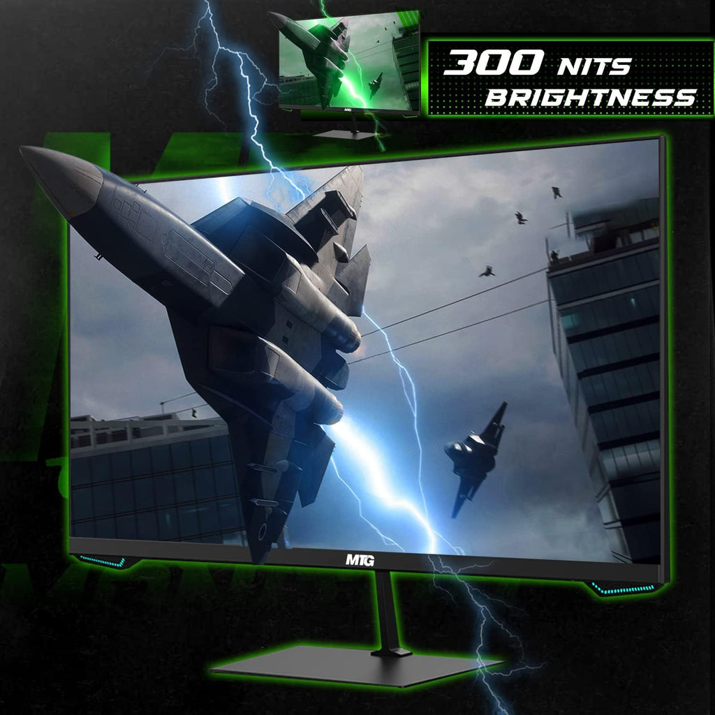 MTG Dual 24' Curved Monitor Full HD 1080P Frameless Screen, HDMI DP USB Audio, Low Motion Blur, VESA Mount, RGB Keyboard Mouse Combo, Computer Monitor for Gaming, Home and Office