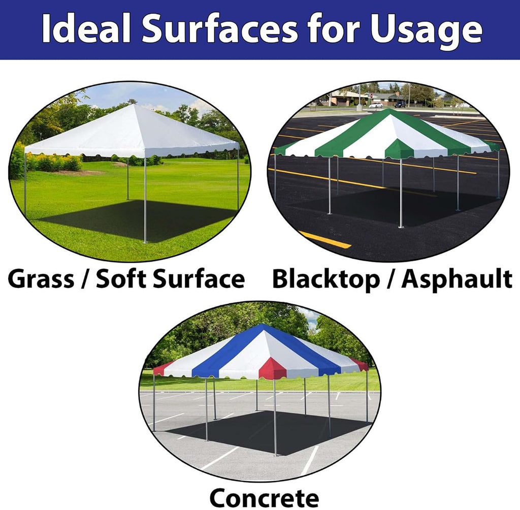 Party Tents Direct 20x20 Canopy Tent, West Coast Steel Frame, White Heavy Duty Waterproof PVC Vinyl Event Tent Pavilion Gazebo for Weddings, Parties and Outdoor Events