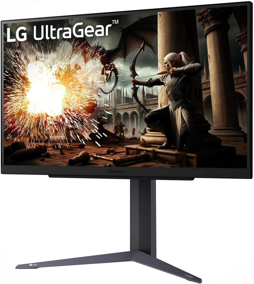 LG 27GS75QX-B 27-inch Ultragear QHD (2560x1440) Gaming Monitor, 180Hz (O/C 200Hz), 1ms, IPS, NVIDIA G-SYNC Compatible, AMD FreeSync, HDR10, Tilt/Height/Pivot Stand, HDMI, DisplayPort, Black