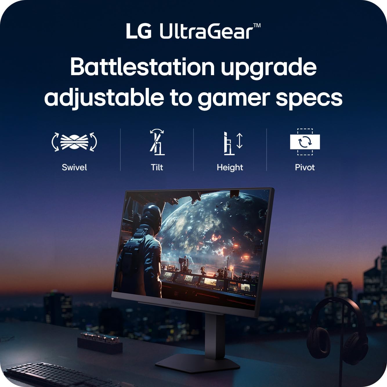 LG 27G810A-B 27-inch Ultragear 4K UHD (3840 x 2160) IPS Gaming Monitor, Dual Mode UHD 180Hz or FHD 360Hz, 1ms, NVIDIA G-Sync, AMD FreeSync Premium, VESA DisplayHDR 400, HDMI 2.1, Black