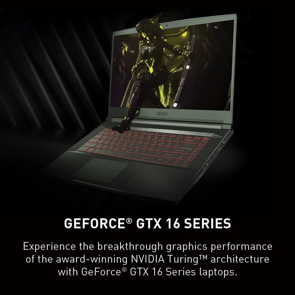 msi GV15 15.6' 144Hz Gaming Laptop: Intel Core i5-11400H GTX 1650 8GB 256GB NVMe SSD, Wi-Fi 6, USB Type-C, Nahimic 3 Audio Immersion, Win 11: Black 11SC-633