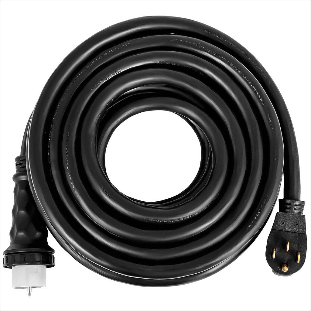 VEVOR 50FT 50 Amp Generator Extension Cord, STW 45446 + 45505 125V 250V Generator Power Cord, N14-50P & SS2-50R & CS6364 Twist Lock Connectors