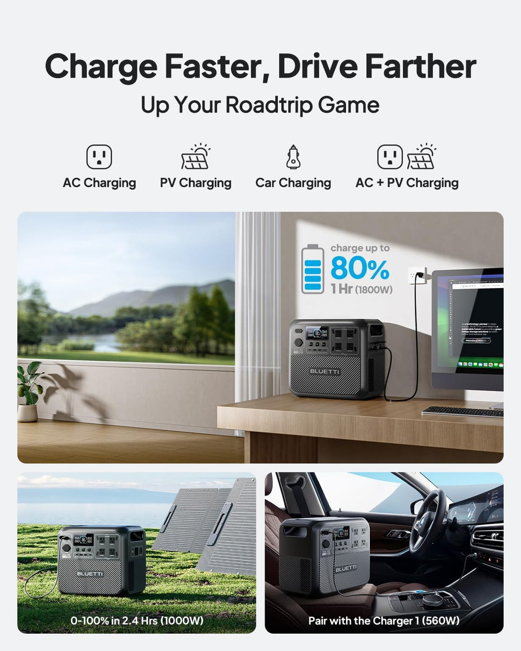 BLUETTI Solar Generator Elite 200 V2 with 2 100W Solar Panels Included, Portable Power Station 2073.6Wh w/ 4 2600W AC Outlets, 17-Year Lifespan LFP Emergency Power for Home Backup, Outages, Camping