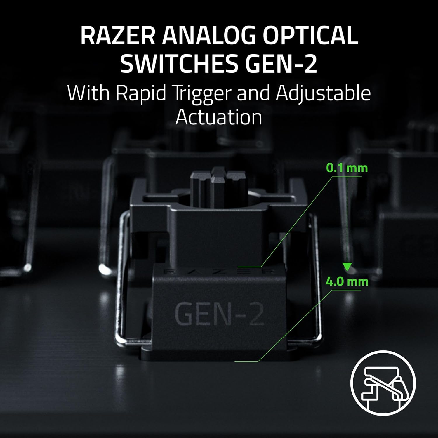 Razer Huntsman V3 Pro TKL 8KHz Esports Gaming Keyboard: Analog Optical Switches Gen 2-8000 Hz Polling Snap Tap - Rapid Trigger - Adjustable Actuation - Media Controls - PBT Keycaps - Black