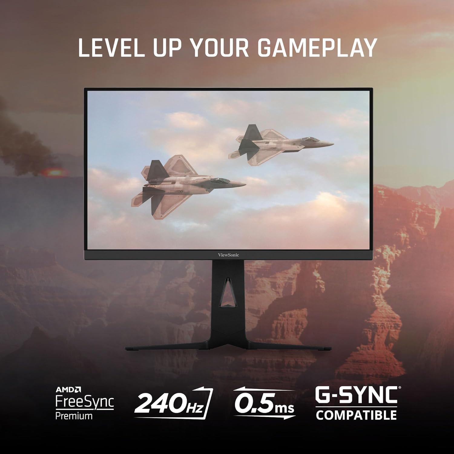 ViewSonic XG2736-2K 27 Inch 1440p Gaming Monitor, IPS with 240Hz and 0.5ms for Pro-Level Gameplay, FreeSync Premium and G-Sync Compatible, Advanced Ergonomics, 65W USB-C, HDMI, and DisplayPort Inputs