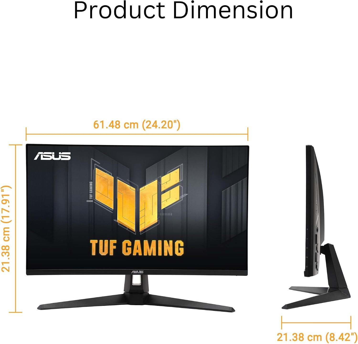 ASUS TUF Gaming 27' 4K HDR Monitor (VG27UQ1A) – 160Hz, 1ms, Extreme Low Motion Blur Sync, NVIDIA G-SYNC Compatible, AMD FreeSync Premium, 95% DCI-P3, DisplayWidget, 3 yr Warranty