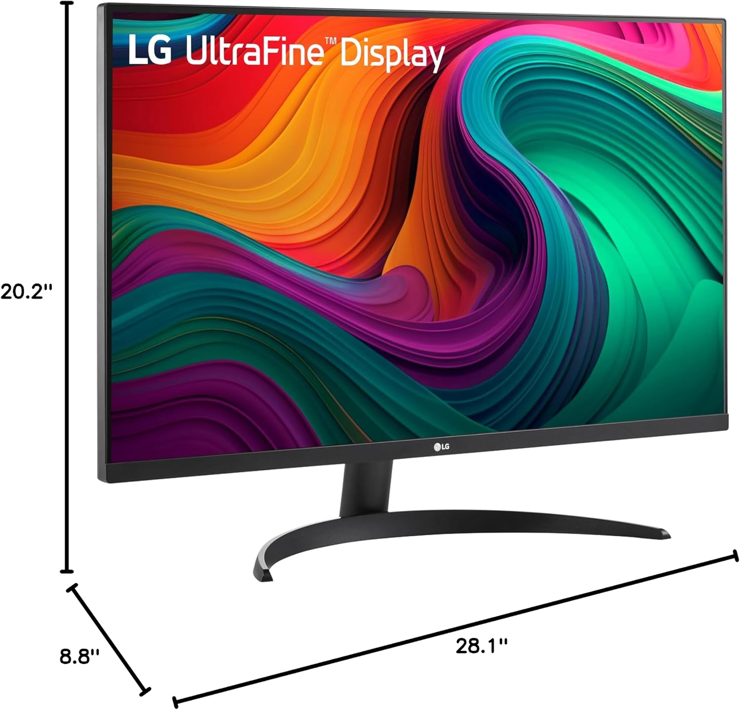 LG 32UR500K-B Ultrafine 32-inch 4K UHD (3840x2160) Computer Monitor HDR10 Built-in Speaker x2 OnScreen Control Reader Mode Flicker Safe Borderless Design HDMIx2 DisplayPort Black