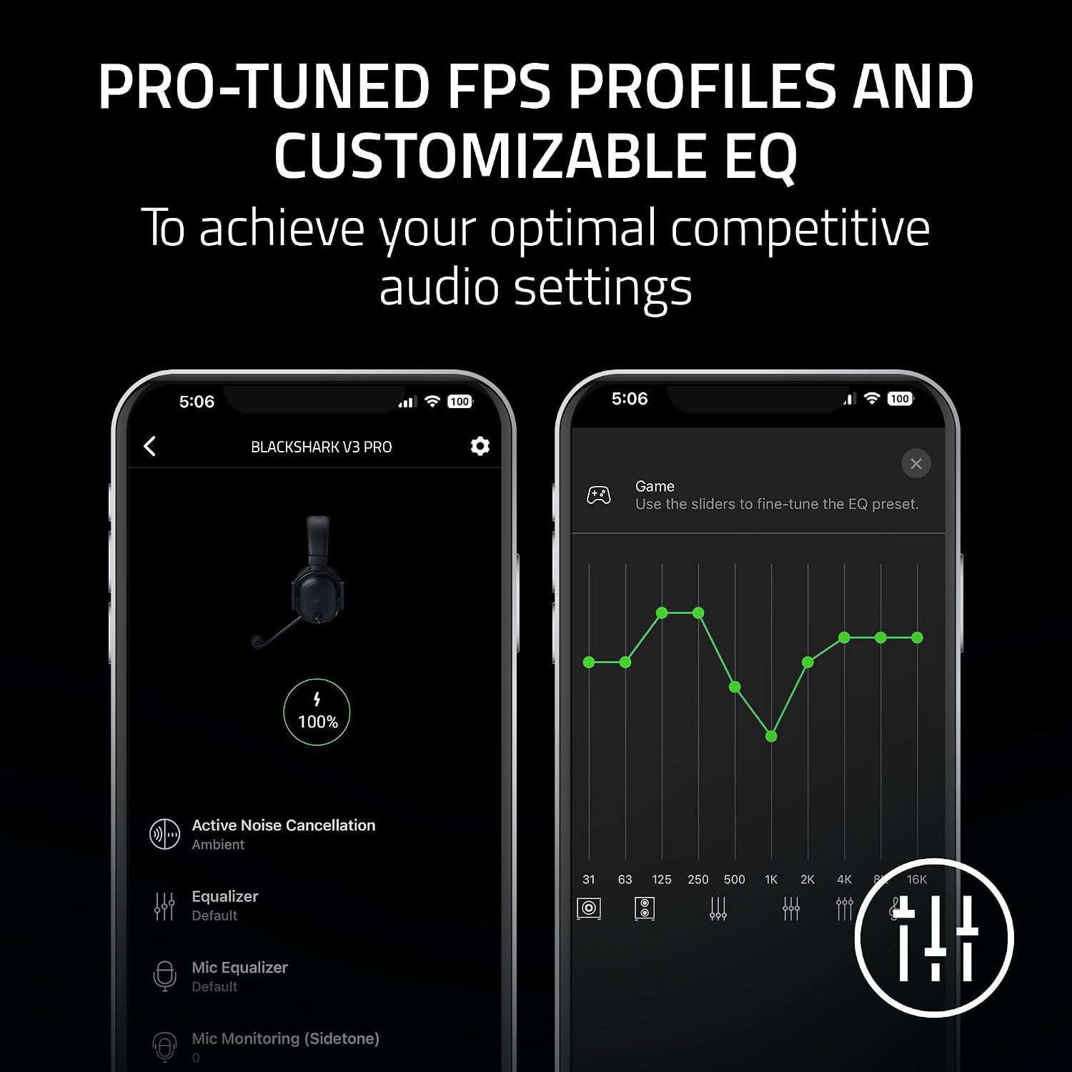 Razer BlackShark V3 Pro Wireless ANC Gaming Headset for Xbox: Full Band Mic - 50mm Drivers - 2.4 GHz, Bluetooth, USB, 3.5mm - Works with PC, Mac, PS5, Nintendo Switch - Black (Renewed)